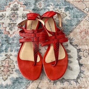 Alexandre Birman Red Strappy Sandals